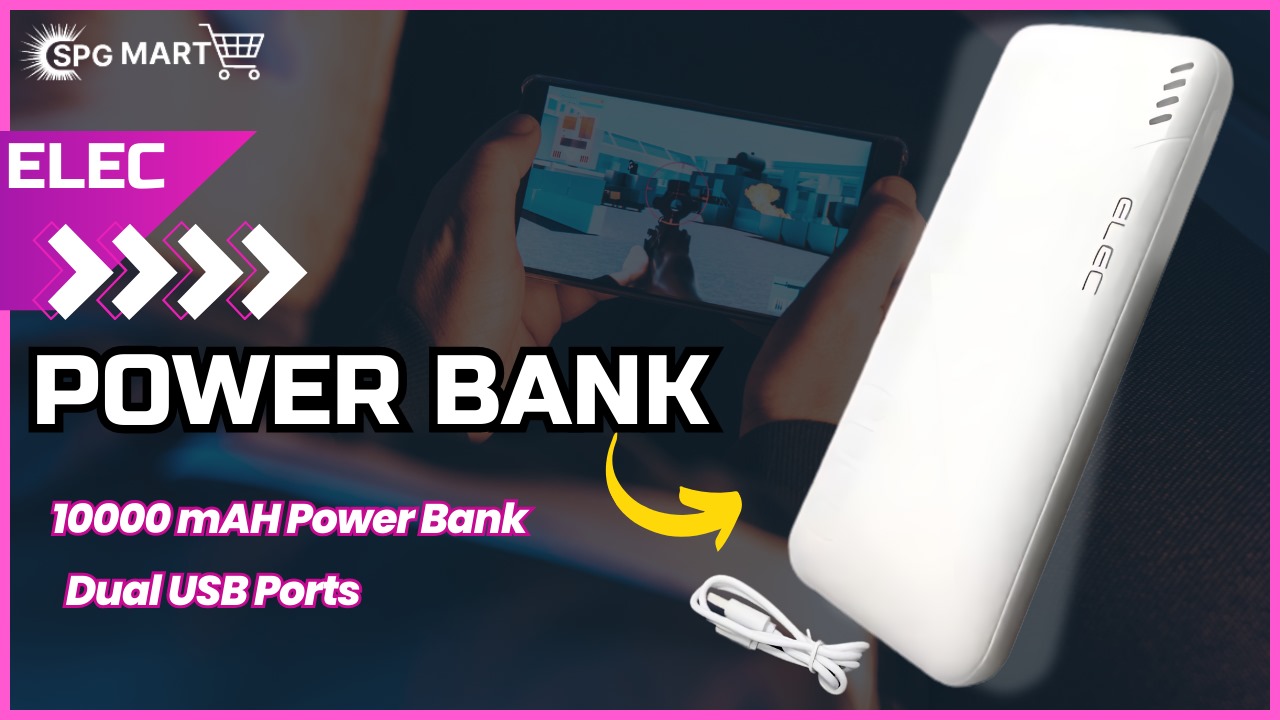 10000 MAH Power Bank ELEC Power bank Dual USB Ports for Smartphones